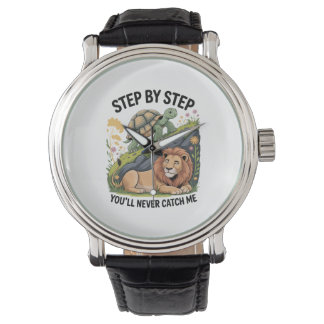 Waterverf kerstschildpad horloge