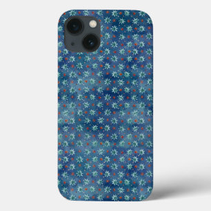 Waterverf kerstsnowflakes iPhone 13 hoesje