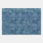 Waterverf kerstsnowflakes inpakpapier vel (Voorkant)