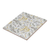 Waterverf kersttwijgen tegeltje (Zijkant)