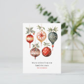  Waterverf kerstversiering Briefkaart (Staand voorkant)