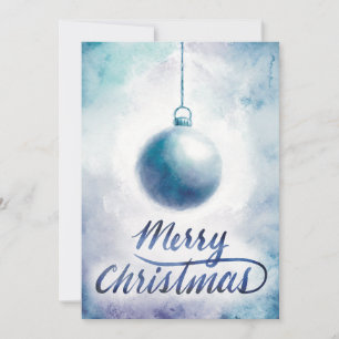 Waterverf kerstversiering feestdagenkaart