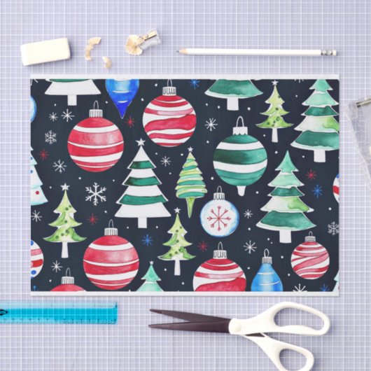 Waterverf kerstversiering tissuepapier (Craft)