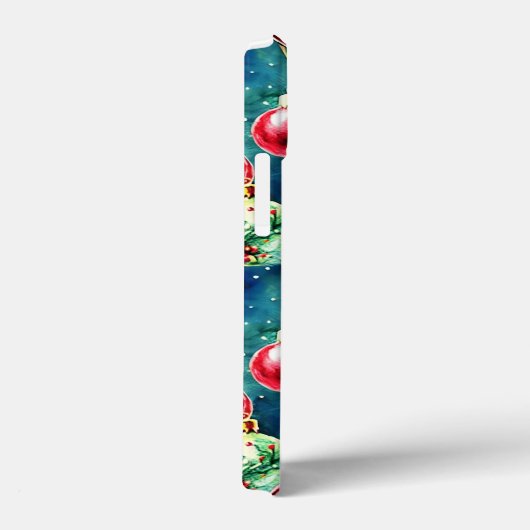 Waterverf kerstversieringen, rood en Blauwgroen gr Case-Mate iPhone Case (Achterkant / Rechts)