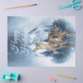 Waterverf kerstwinter deer tissuepapier (Craft)
