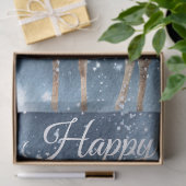 Waterverf kerstwinter deer tissuepapier (Geschenk)