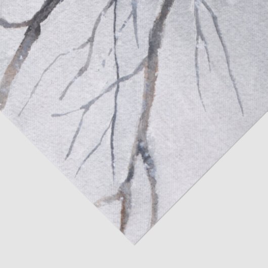 Waterverf kerstwinter kardinaal vogel tissuepapier (Detail)