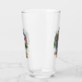 Waterverf kerstwinter sneeuwboomtak Ne Glas (Rechts)