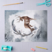 Waterverf kerstwinter tissuepapier (Craft)