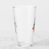 Waterverf kerstwinterstaartwaaier glas (Links)