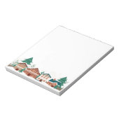 Waterverf Kerstwinterstedenhuizen Notitieblok (Gedraaid)