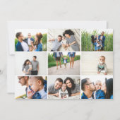 Waterverf Kerstzegeningen Geboorte Fotogrid Feestdagenkaart (Achterkant)