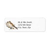 Waterverf Kestrel Sparrow Hawk Falcon Bird Custom Etiket (Voorkant)