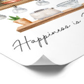 Waterverf Keuken Boho Cooking Quote Poster (Hoek)