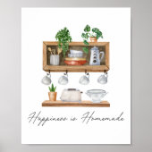 Waterverf Keuken Boho Cooking Quote Poster (Voorkant)