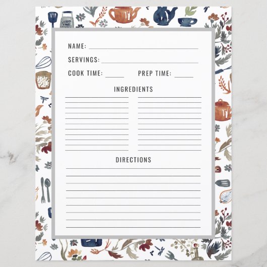 Waterverf keukengereedschap | Pagina Multomap ontv (Voorkant)