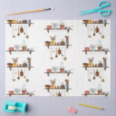 Waterverf keukengerei met retro Tissuepapier (Craft)