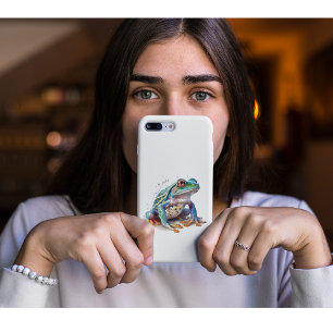 Waterverf kikker met juweeltint iPhone 11 hoesje