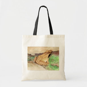 Waterverf kikkerhout tote bag