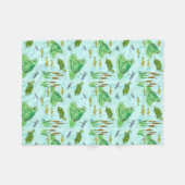 Waterverf kikkervisvis fleece deken (Voorkant (Horizontaal))