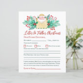 Waterverf Kinder Brief aan de Kerstman / Kerstman (Staand voorkant)