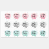 Waterverf Kinder naam Waterdicht Labels (Vel)