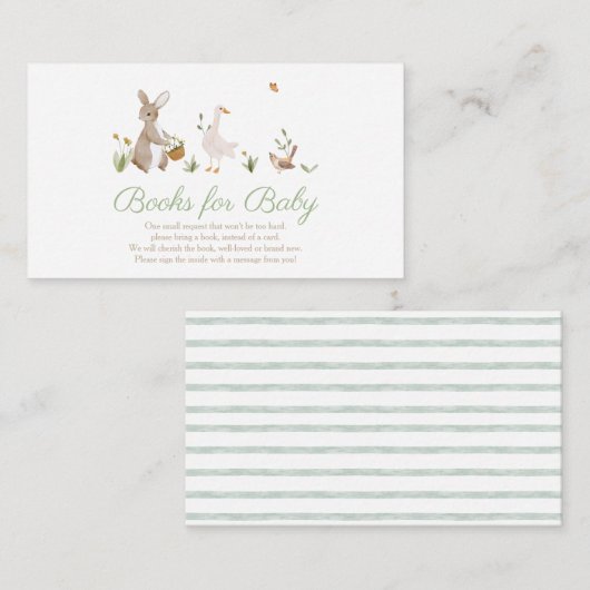 Waterverf  kinderdagverblijf rijmt eend informatiekaartje (Voorkant / Achterkant)