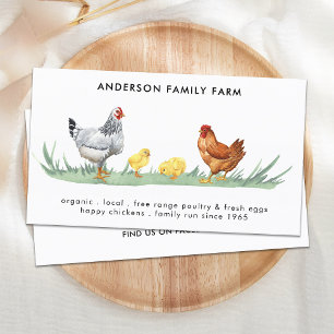 Waterverf kippeneieren met vrije uitloop Boerderij Visitekaartje
