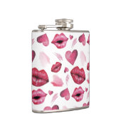 Waterverf Kisses en Hearts Pattern Heupfles (Rechts)