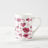 Waterverf Kisses en Hearts Pattern Porselein Kop (Rechts)