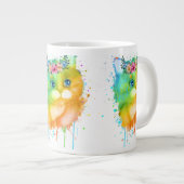 Waterverf Kitten Extra Grote Beker (Voorkant rechts)