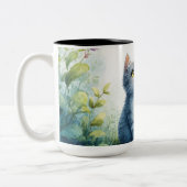 Waterverf Kitten Koffie Mok – Schattigee Cat Lover (Links)