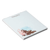 Waterverf Kitty Cat en Coffee Notitieblok (Schuin)