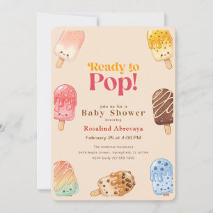 Waterverf klaar om te barsten Popsicle Baby Shower Kaart