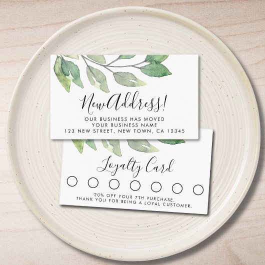 Waterverf klant klantenkaartje