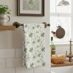 Waterverf Klaver Keukendoek Ierse Clover C Theedoek