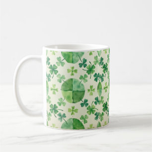 Waterverf Klaver Mok – Groene Shamrock St. Patrick