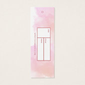 Waterverf Kleding Hang label | Wit Roze Mini Visitekaartjes (Achterkant)