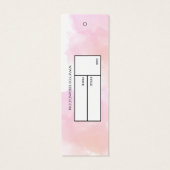 Waterverf Kleding Hang label | Wit Zwart Mini Visitekaartjes (Achterkant)