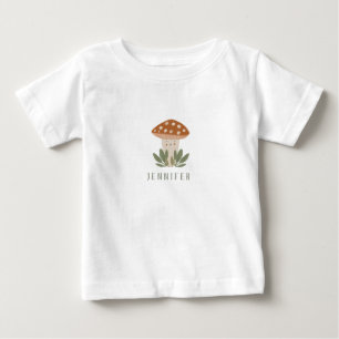 Waterverf Kleine paddenstoel naam Baby Bodysuit