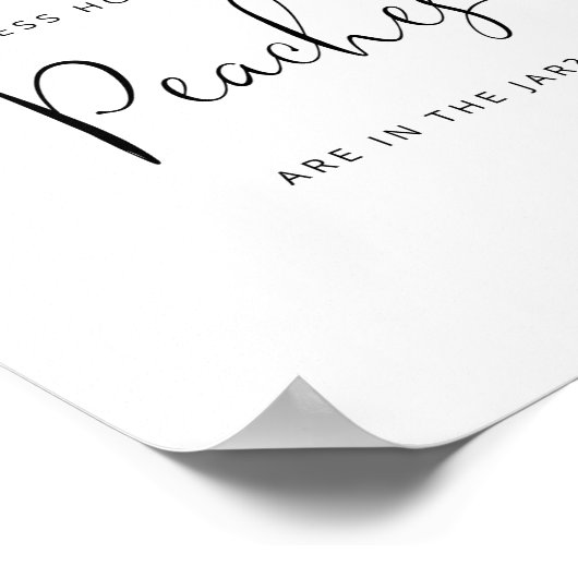 Waterverf kleine perziken raden hoeveel perziken poster (Hoek)