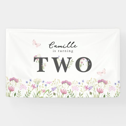 Waterverf kleine vogelbanner spandoek (Horizontaal)