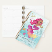 Waterverf kleine zeemeermin spiraalfoto-Planner Planner (Display)