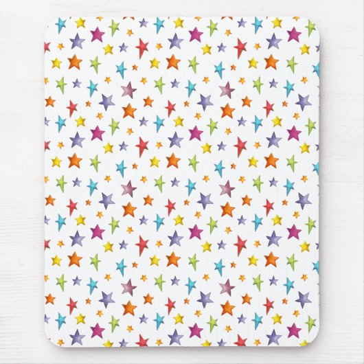 Waterverf: kleurensterren muismat (Voorkant)