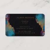 Waterverf Kleurrijk Gouden Geweven Visitekaartje (Achterkant)
