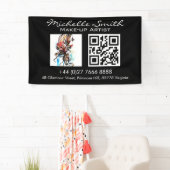 Waterverf kleurrijk haarstijl golvend haar make-up spandoek (Insitu)