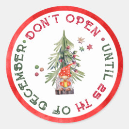 Waterverf kleurrijk: open geen kerstmis ronde sticker
