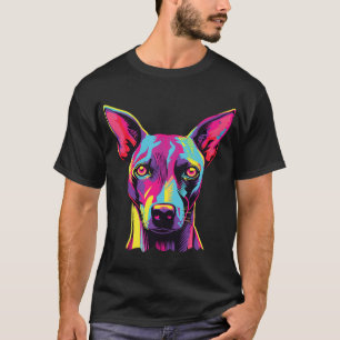 Waterverf Kleurrijke Amerikaanse Naakte Terriër Ho T-shirt
