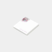 Waterverf Kleurrijke Bloemen Hand Script Sjabloon Post-it® Notes (Schuin)