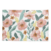 Waterverf kleurrijke flora kussensloop (Achterkant)